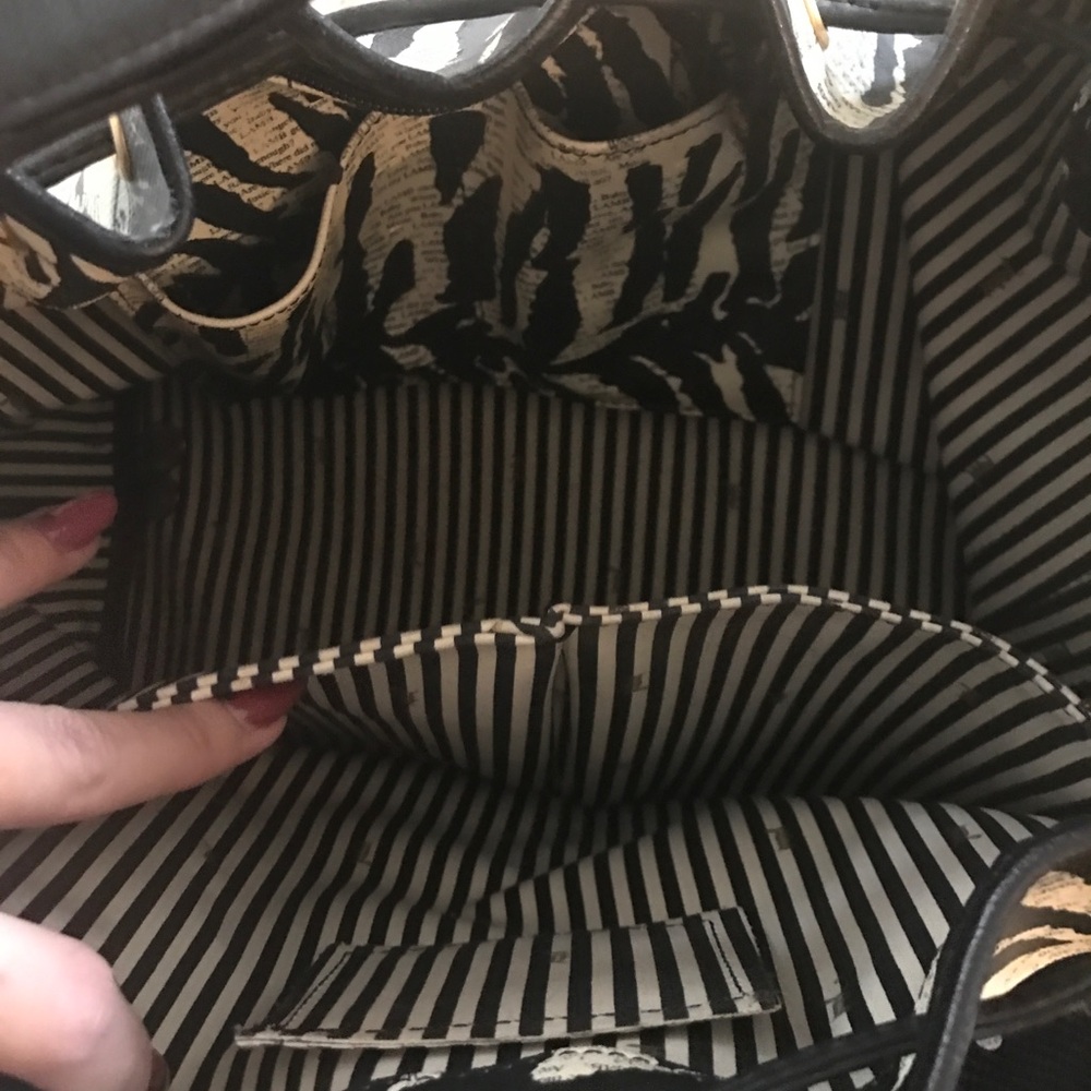 L.A.M.B animal newspaper print tote - Picture 3 of 7